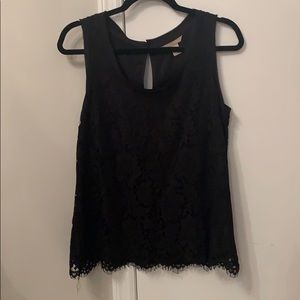 Black lace banana republic top